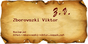 Zborovszki Viktor névjegykártya